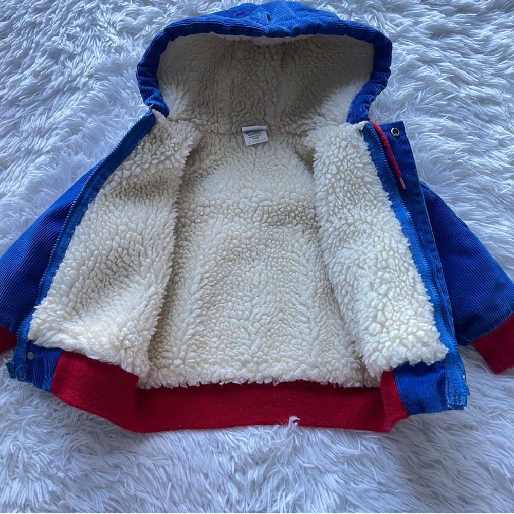 Vintage OshKosh B’gosh Corduroy Fleece Lined Hooded Jacket - Picture 3 of 12